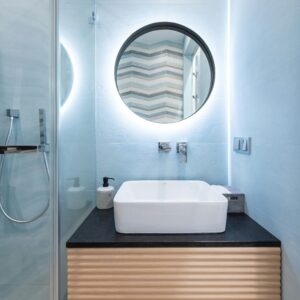 Round Mirror With Light For wall Decoration Home And Office