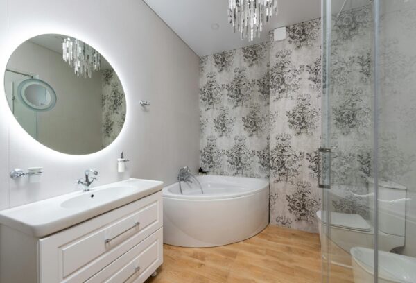Round Mirror With Light For wall Decoration Home And Office - Image 2