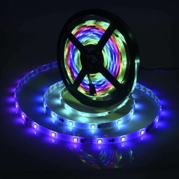 Running RGB LED indoor IP-65, Waterproof Strip Light USB 5m App, Remote, Music, Button - Image 2